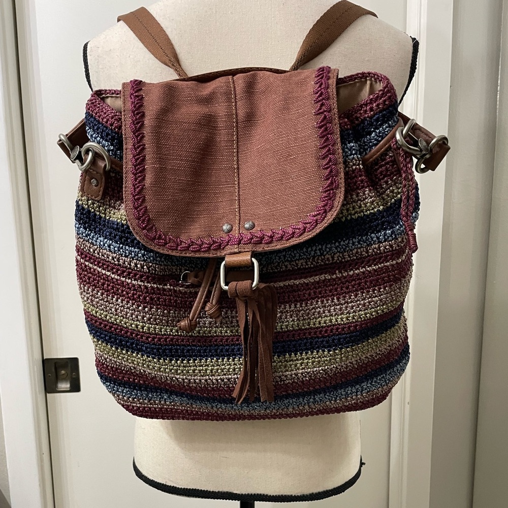 Hand Crochet backpack from The Sak